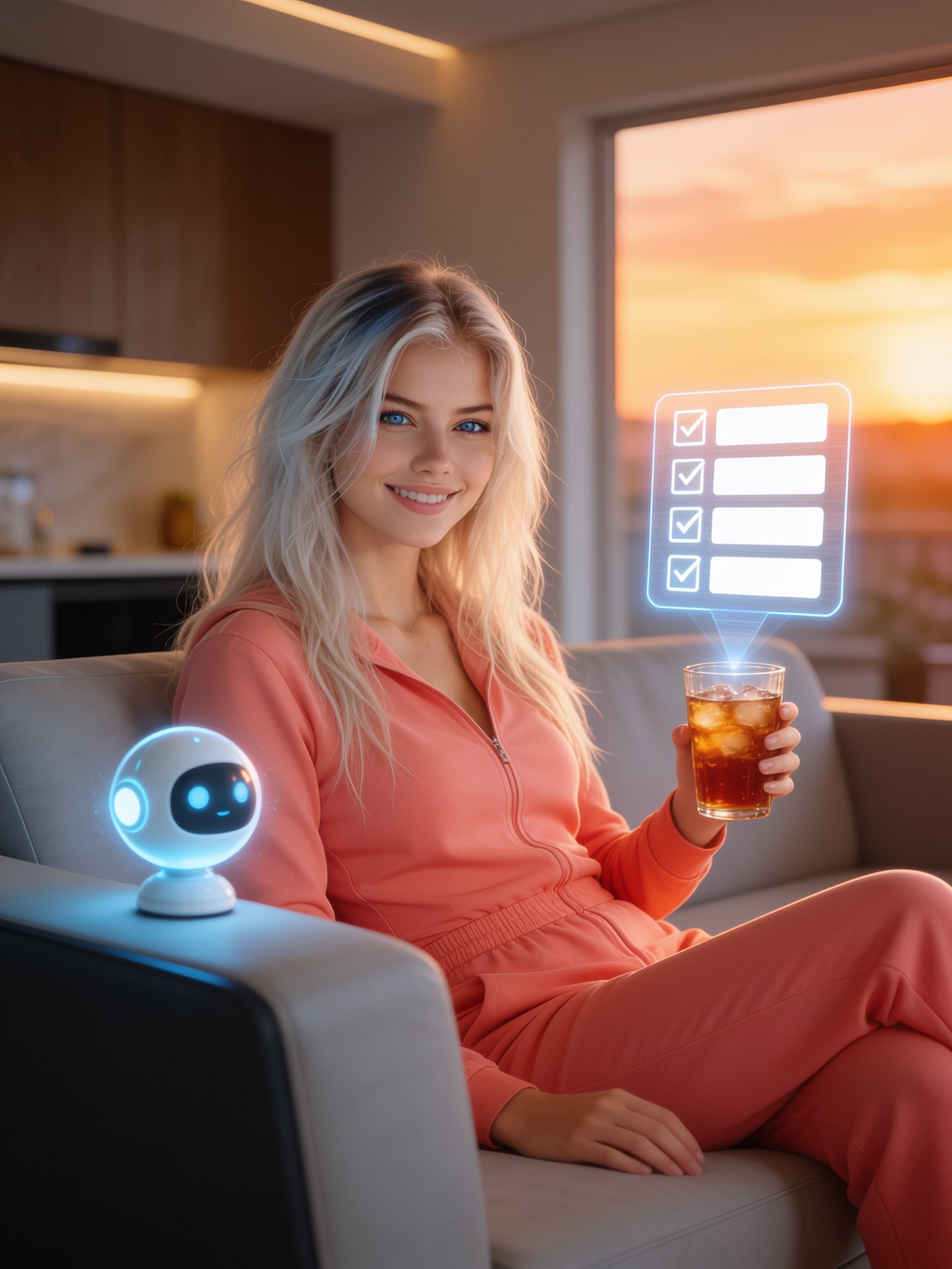 AI-generated Peaches at home with a small AI agent