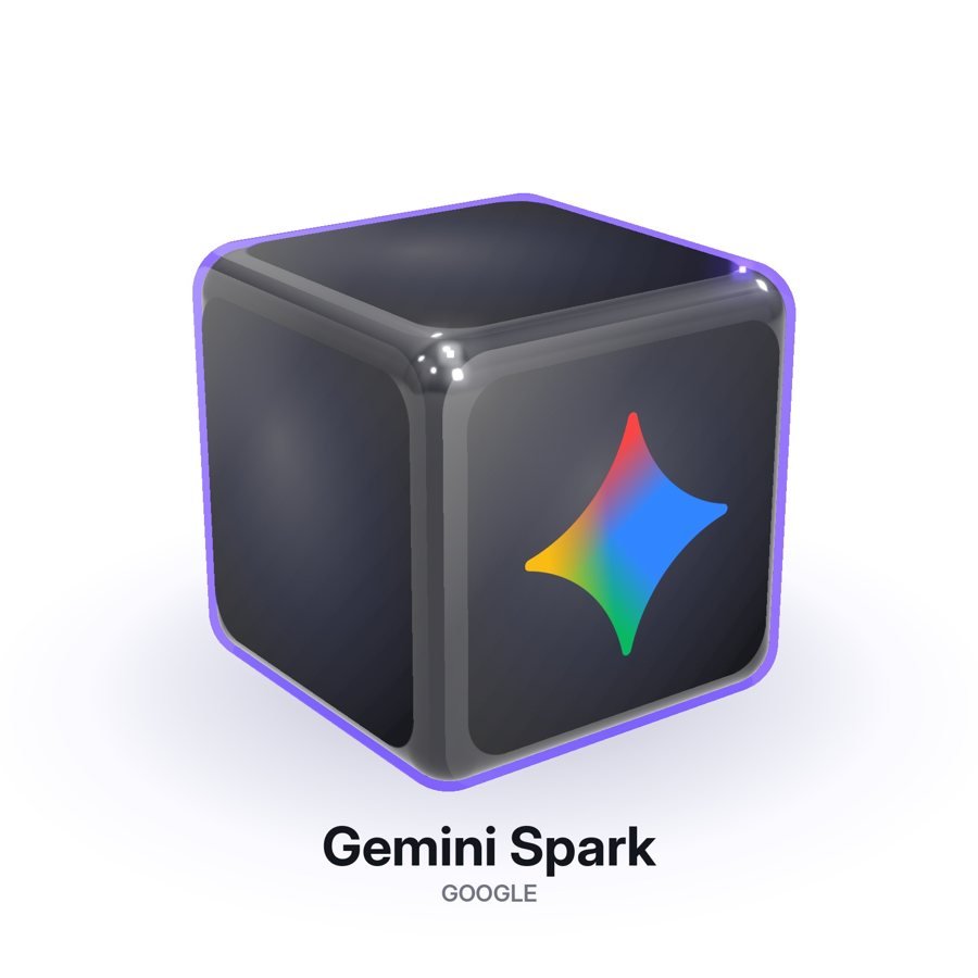 Gemini Spark logo on a glowing cube
