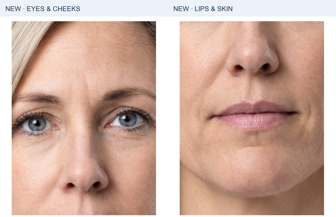 Eleanor: independently generated eye/cheek and mouth/skin studies. These show rendered detail, not a magnification test of the original source.